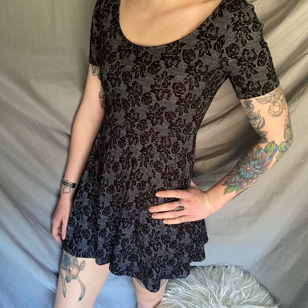 H&M lace detail skater dress